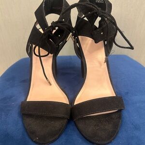 Raf Simons Black Strappy Heels